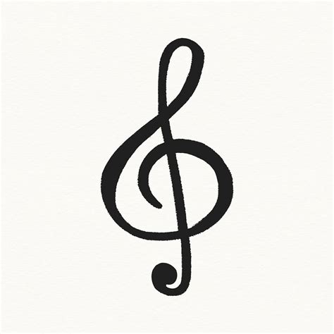 Treble clef clipart, black music | Free Photo - rawpixel