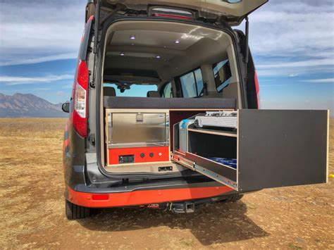 Fiery $35K+ Ford mini-campervan seats and sleeps a family of five | Ford transit connect camper ...