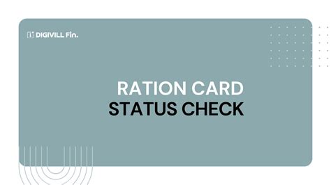 Ration Card Status - Track Your Ration Card Details Online