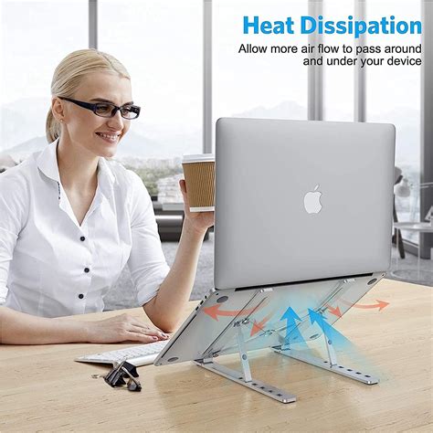 Laptop Holder Stand With Six Angles Adjustable Aluminum Compatible With ...