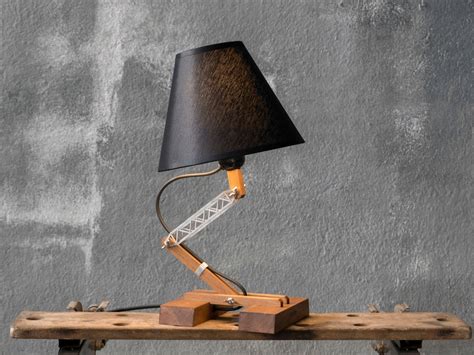 Industrial Table Lamp Wooden Lamp Bedside Lamp Modern Table - Etsy Ireland