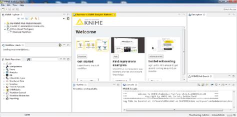 The main interface of the KNIME data mining tool. | Download Scientific Diagram