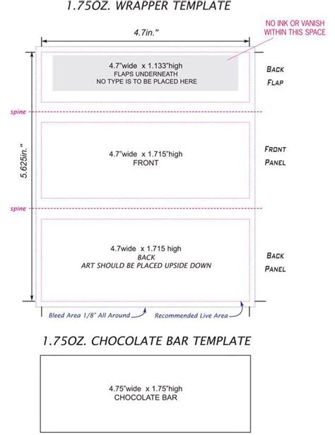 Candy Bar Wrappers Template