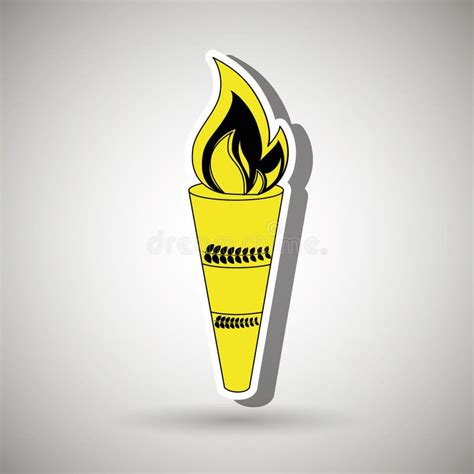 Olympic torch design stock illustration. Illustration of icon - 71537387