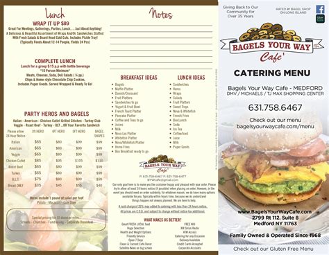 Our Menu – Bagels your way cafe