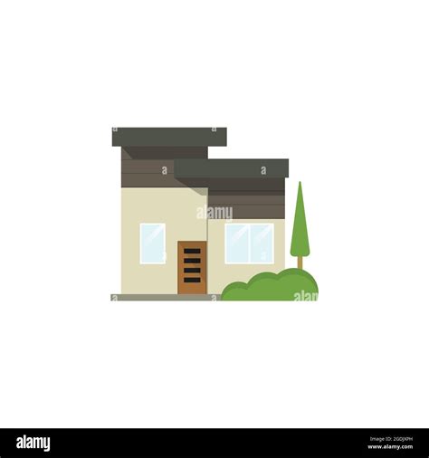 simple modern house illustration on white background, house vector design isolated Stock Vector ...