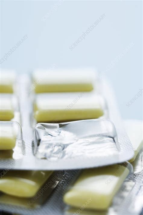 Nicotine gum - Stock Image - M370/1210 - Science Photo Library