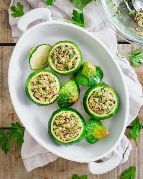 Stuffed Round Zucchini Recipe - Running to the Kitchen®