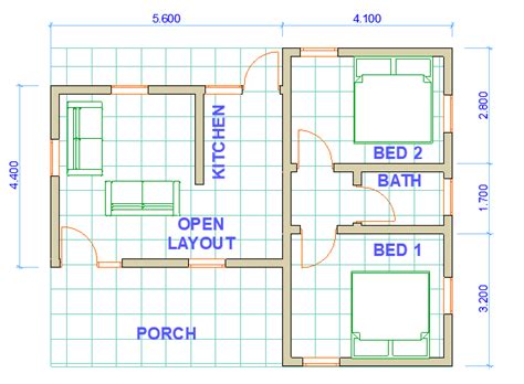 Floor Plan Two Bedroom House Plans In Kenya | Viewfloor.co