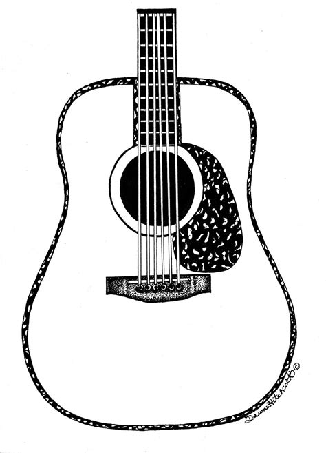 Guitar Simple Drawing at PaintingValley.com | Explore collection of Guitar Simple Drawing