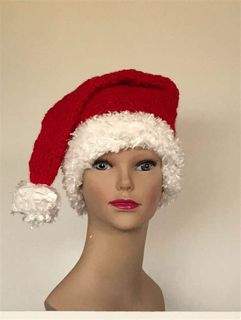 #etsy #accessories #hat #red #christmas #white #xmastime | Crochet hats ...