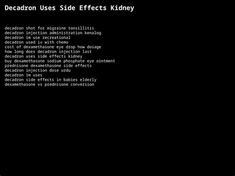 (PPTX) Decadron Uses Side Effects Kidney decadron shot for migraine tonsillitis decadron ...