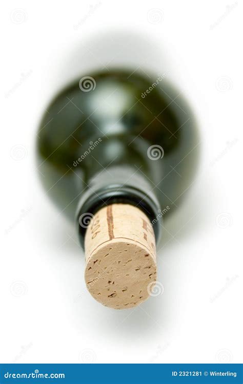 Corked Green Wine Bottle stock image. Image of details - 2321281