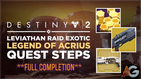 Destiny 2 – Legend of Acrius (Raid Exotic Shotgun) Full Quest Completion | Adept Gaming