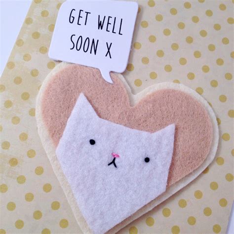 Get well soon card // cute cat