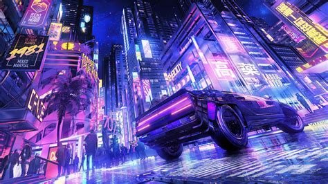 1366x768 Club 707 Cyberpunk City 5k Laptop HD ,HD 4k Wallpapers,Images ...