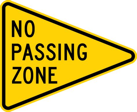 W14-3-No Passing Zone (pennant) – Municipal Supply & Sign Co.