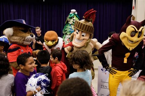 Fourteen Pac-12 mascots shock a Santa Clara teacher with a 10,000 award