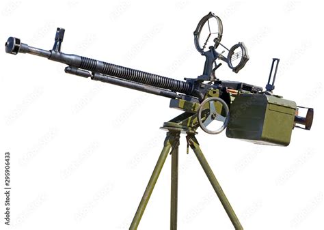 Anti-Aircraft large-caliber machine gun caliber 12.7 mm Stock Photo ...