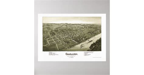 Charleroi, PA Panoramic Map - 1897 Poster | Zazzle