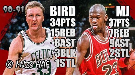 Michael Jordan vs Larry Bird Highlights (1991.03.31) - 71pts, Crazy ...