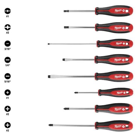 Milwaukee Screwdriver Set with ECX (8-Piece) 48-22-2708 - The Home Depot