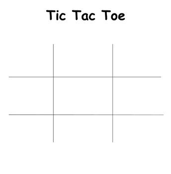 Tic Tac Toe Board - Blank by Kandice Brooks | TPT