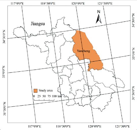 Location of Yancheng city in Jiangsu province of China | Download ...