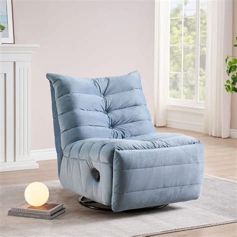 Magic Home Rotatable Modular Lazy Lounge Chair Leisure Upholstered Sofa Reading Chair with Side ...