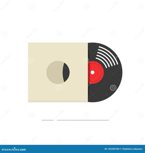 Record Album Vector Icon Isolated, Flat Vinyl Record with Paper Cover Illustration, Cartoon ...