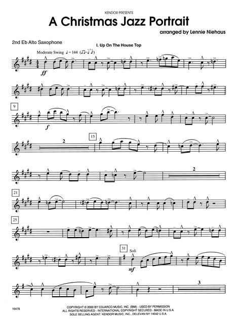 A Christmas Jazz Portrait - 2nd Eb Alto Saxophone | Sheet Music Direct