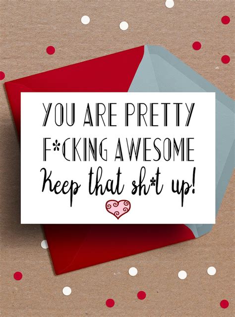 Printable Funny Encouragement Card You Are Pretty Fcking - Etsy