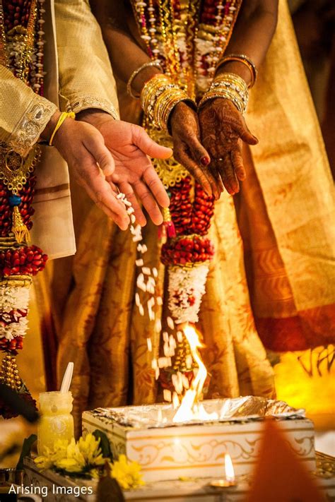 This Indian bride and groom celebrate with a traditional event. | Ph ...