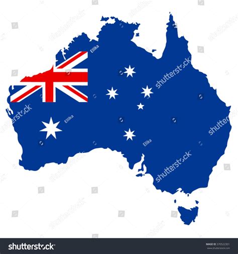 Australian Map Flag Vector Illustration Stock Vector (Royalty Free ...