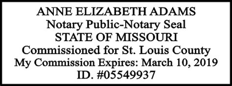 Missouri Notary Rectangle Seal - Simply Stamps