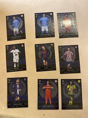 TOPPS MATCH ATTAX 2022/23 Black Edge Edition Card COMPLETE SET 9 Cards ...