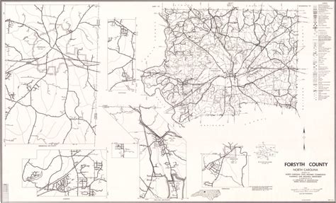 1972 Road Map of Forsyth County, North Carolina