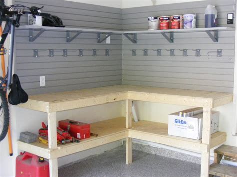 Garage workbench [45] | Garage workbench plans, Diy garage work bench ...