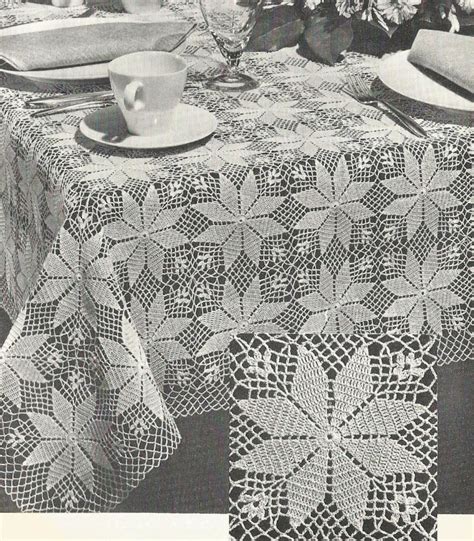 PDF Crochet Tablecloth Pattern Small Square or Large Rectangle - Etsy