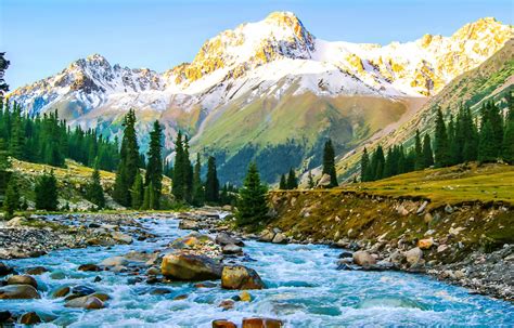 Mountain River Stream Landscape jigsaw puzzle in Great Sightings puzzles on TheJigsawPuzzles.com