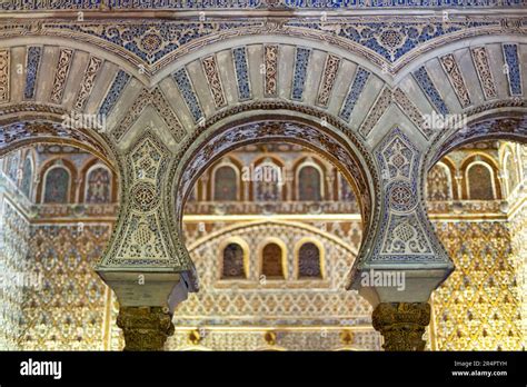 Spain, Andalusia,Seville, The Royal Alcazar of Seville, details of ...