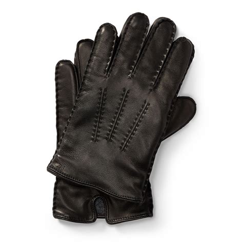 Polo Ralph Lauren Leather Touch Screen Gloves in rl Black (Black) for Men - Lyst