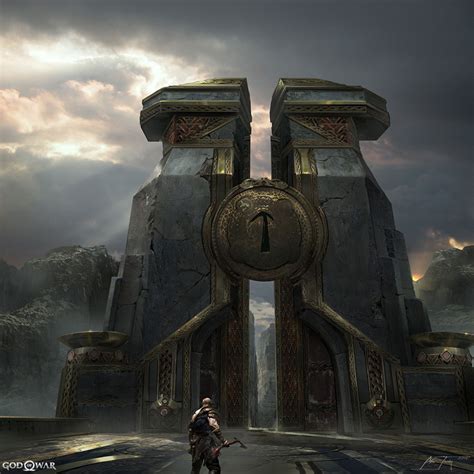 Tyr Temple Realm Gates Art - God of War Art Gallery