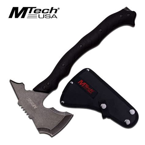 MTech MT-AXE13SW 14.5" Stonewashed Tactical Axe with Nylon Sheath