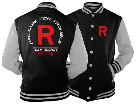 Amazon.com: Team Rocket Varsity Jacket (Inspired By Pokemon): Clothing | Team rocket, Varsity ...