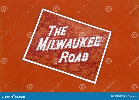 Old Milwaukee Road Logo on Side of a Train Car Editorial Image - Image ...