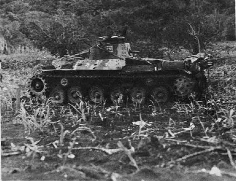 Type 97 Chi Ha Medium Tank from the left