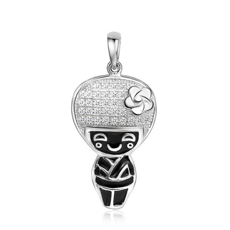 GND0714 925 Sterling Silver Pendant Beauty Charming Sweet Little Girl Necklaces Pendants Fashion ...