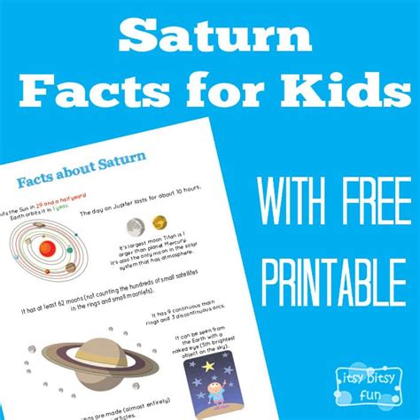 Fun Saturn Facts for Kids - Itsy Bitsy Fun