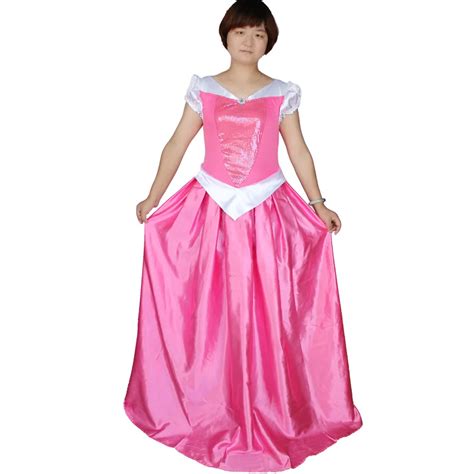 Sleeping Beauty Princess Aurora Costume Adult Halloween Costumes for Women Pink Fancy Dress-in ...